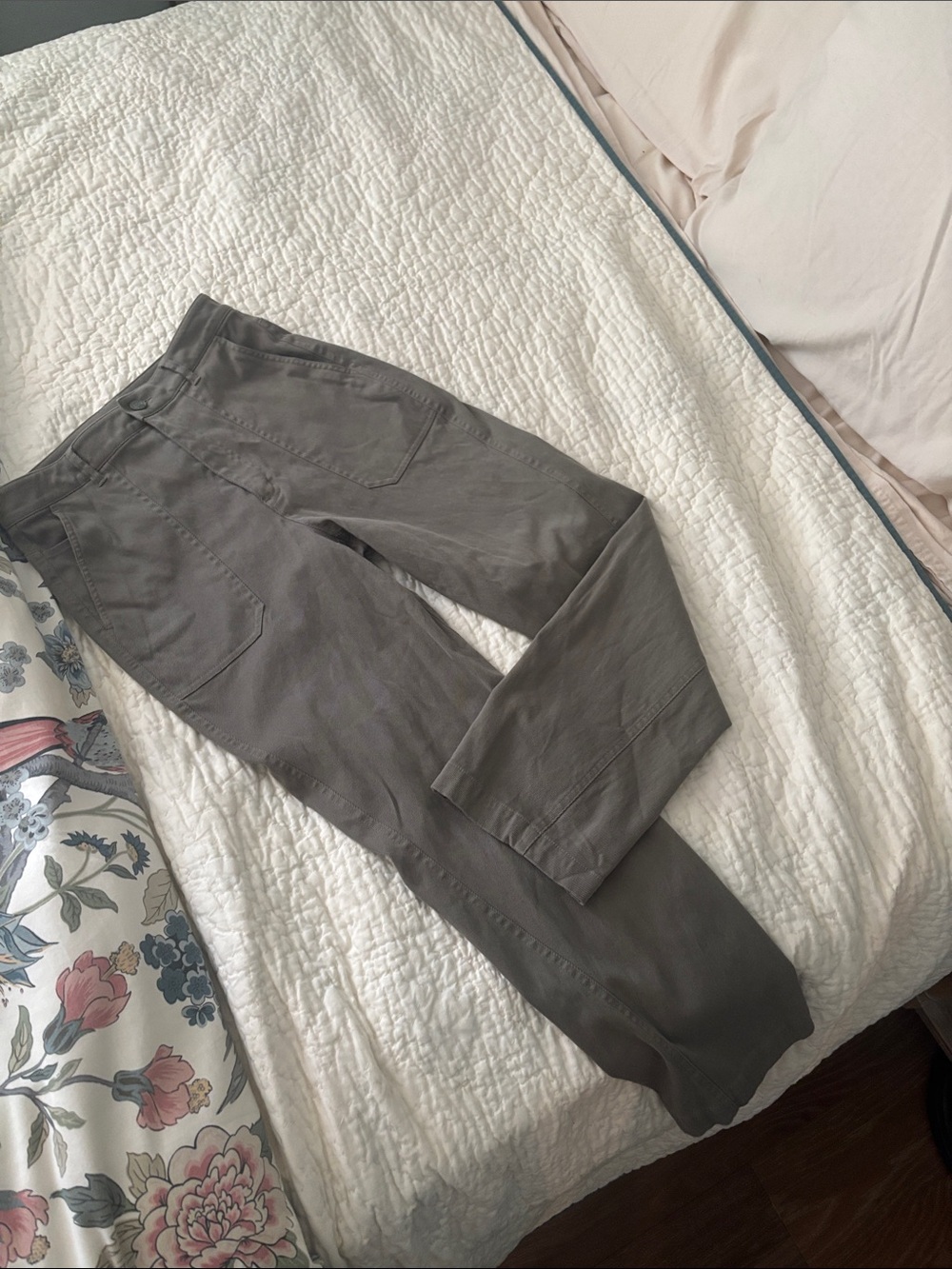 G/FORE Italian cotton twill high raise straight pants isle